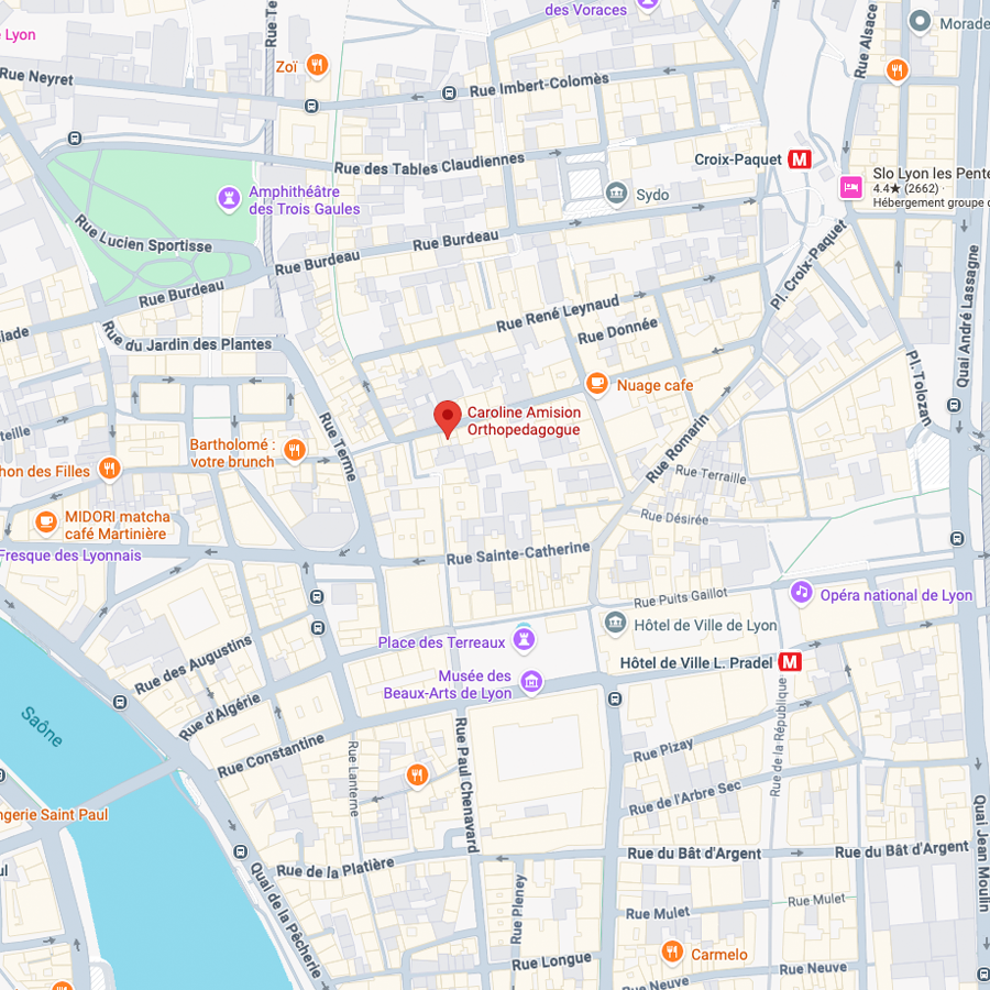 Caroline Amision<br />
Orthopédagogue</p>
<p>4, rue des Capucins<br />
69001 Lyon